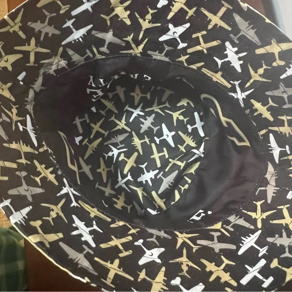 Purdue Boilermakers Reversible Bucket Hat University Logo airplane print